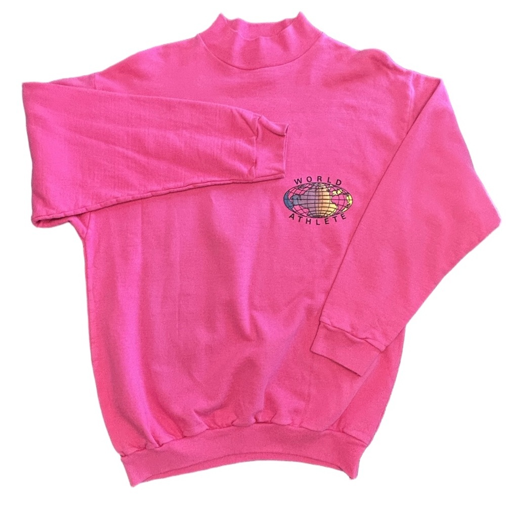 VTG 90 retro gym High mock neck drop shoulder oversized sweatshirt bundle 2 - Picture 7 of 16